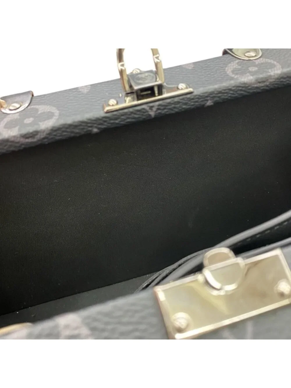 Louis Vuitton Clutch Wallet Trunk Monogram Eclipse Black Gray